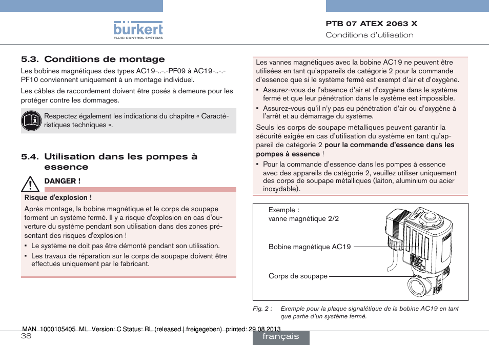 Burkert Type 6027 User Manual | Page 38 / 46