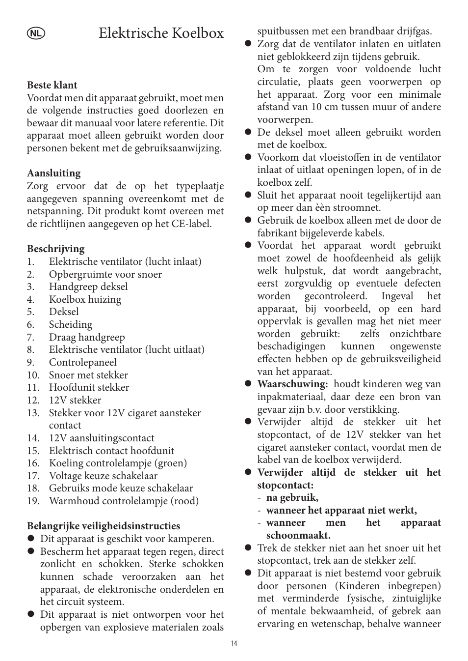Elektrische koelbox | SEVERIN KB 2921 User Manual | Page 14 / 50