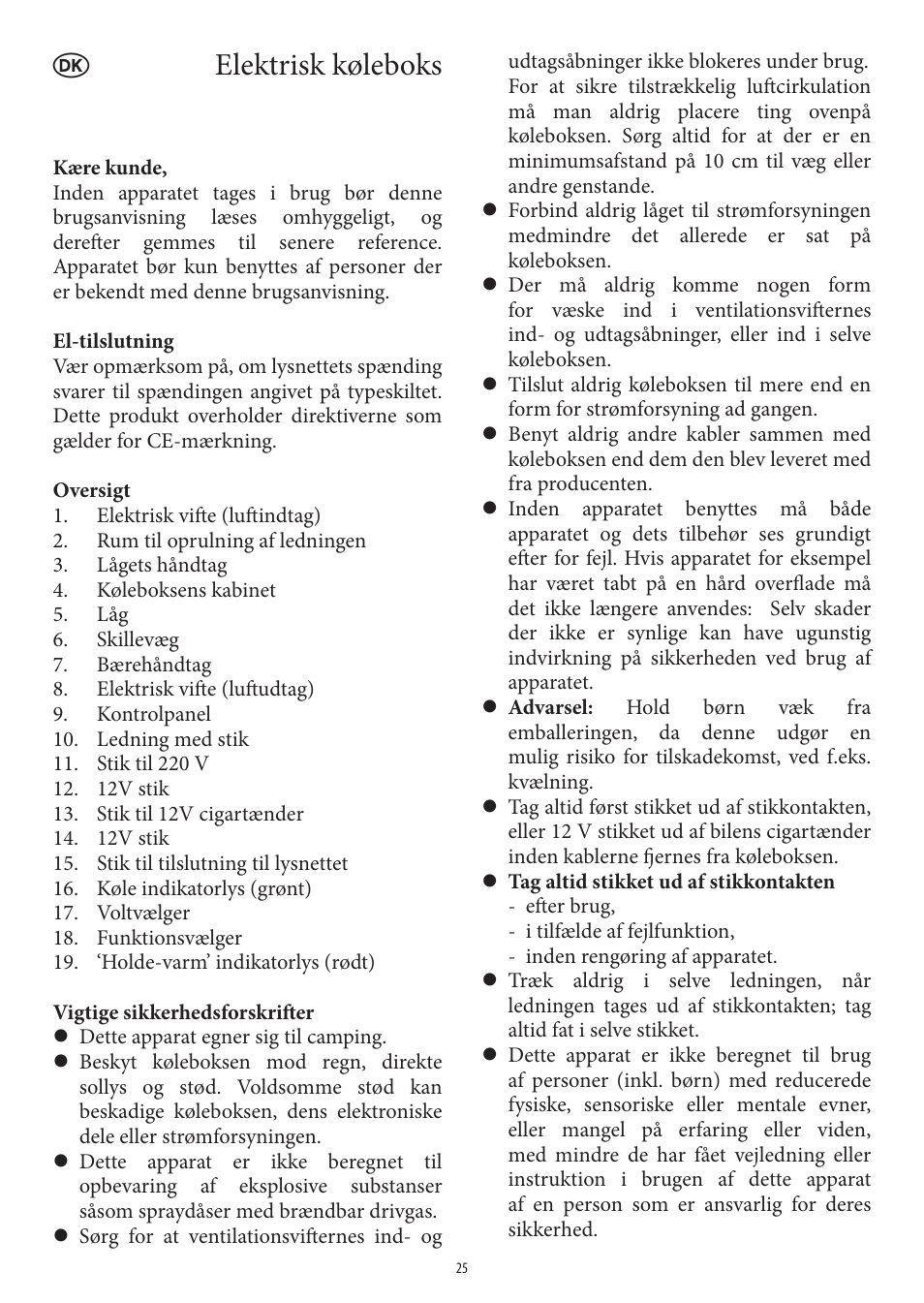 Elektrisk køleboks | SEVERIN KB 2921 User Manual | Page 25 / 50