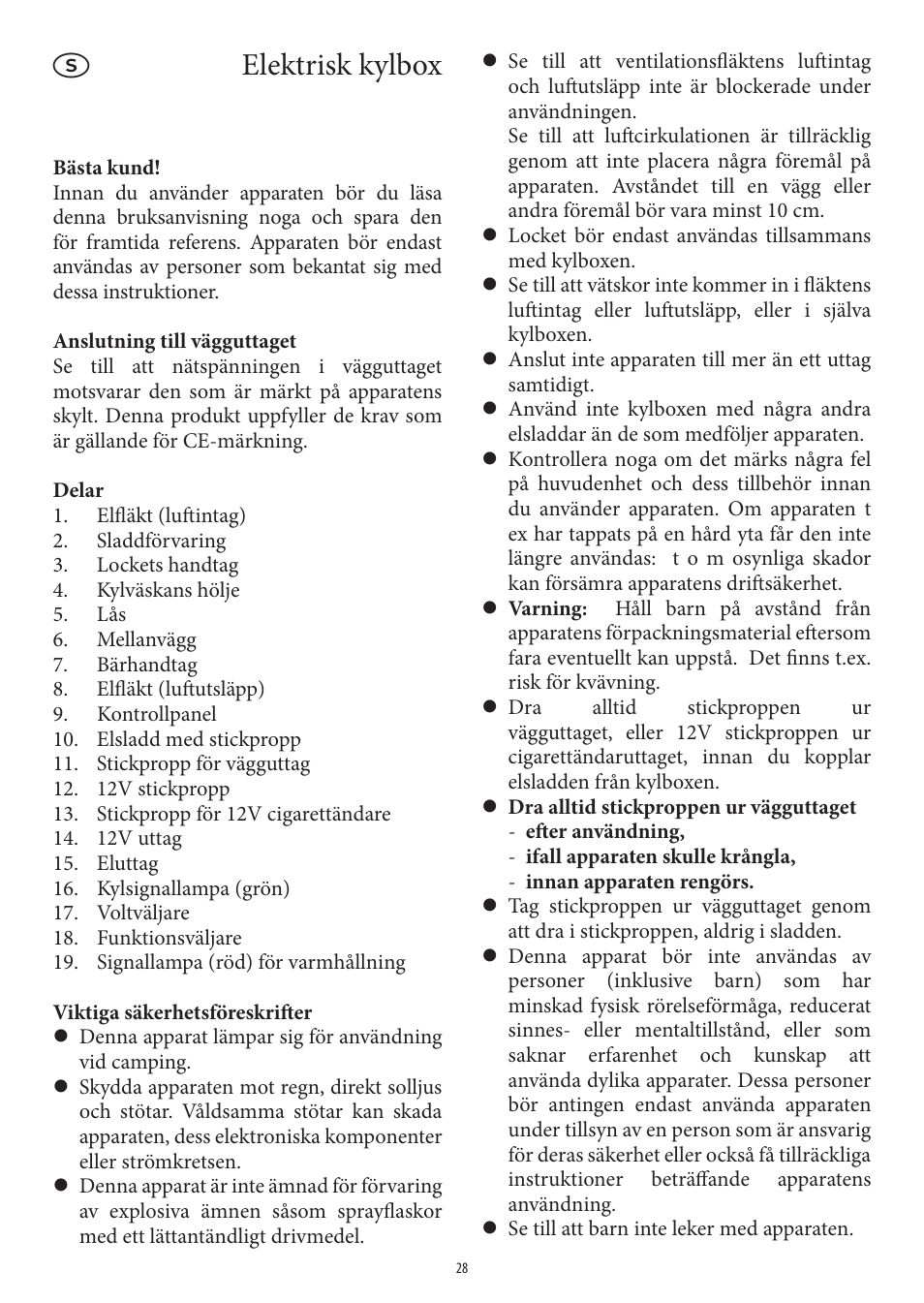 Elektrisk kylbox | SEVERIN KB 2921 User Manual | Page 28 / 50