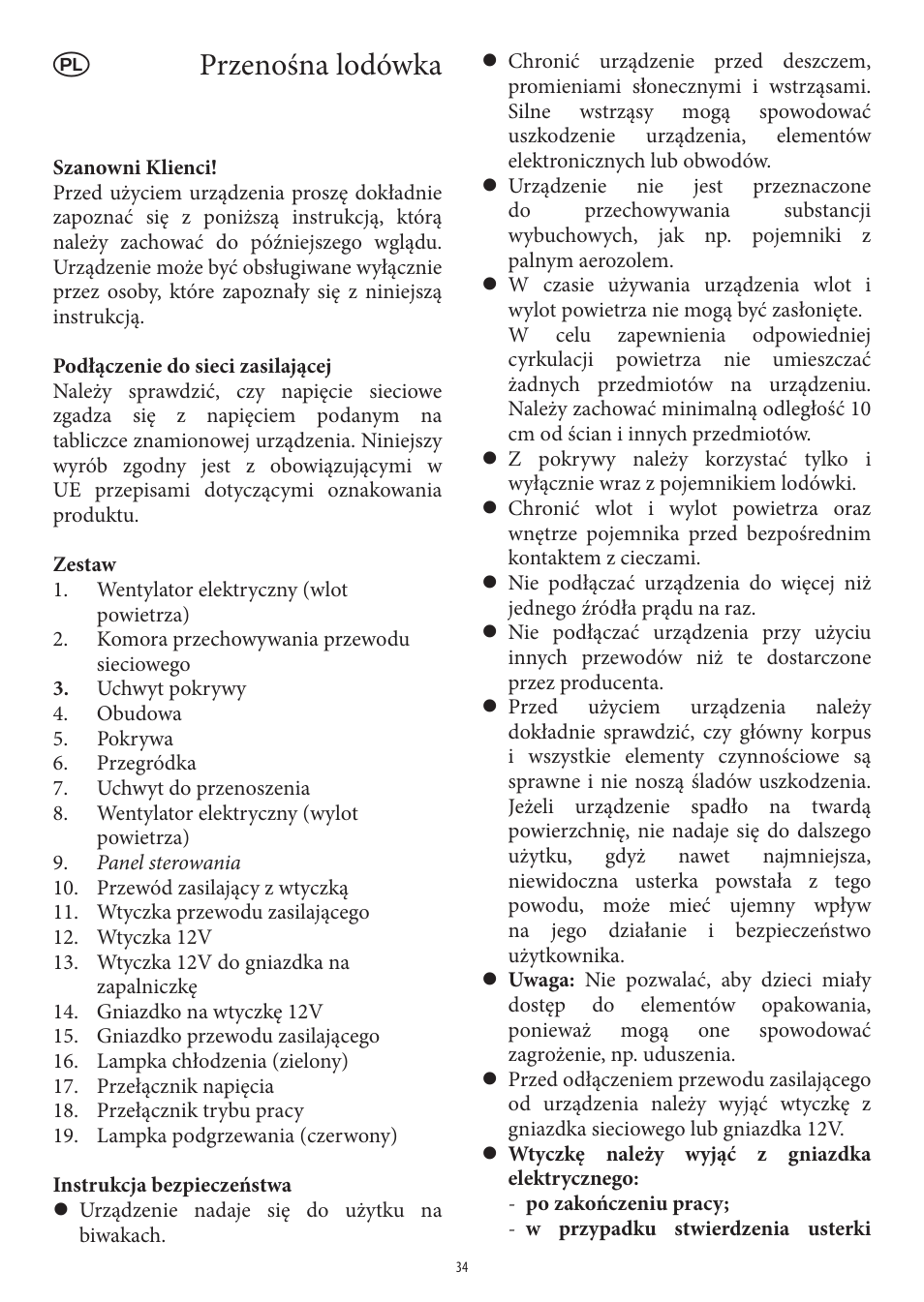 Przenośna lodówka | SEVERIN KB 2921 User Manual | Page 34 / 50