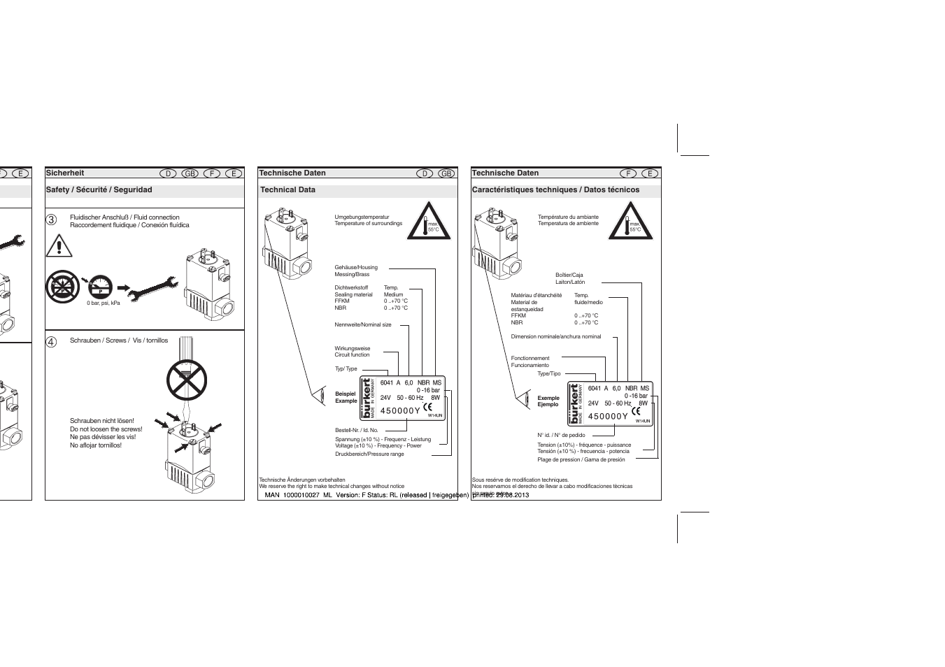 Burkert Type 6041 User Manual | Page 3 / 6