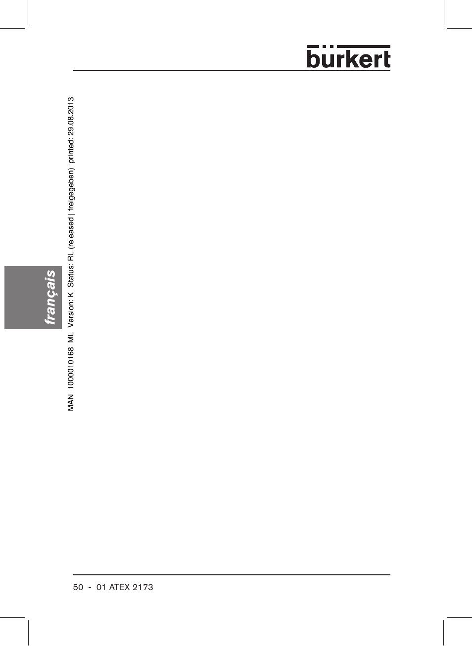 Français | Burkert Type 6104 User Manual | Page 50 / 64