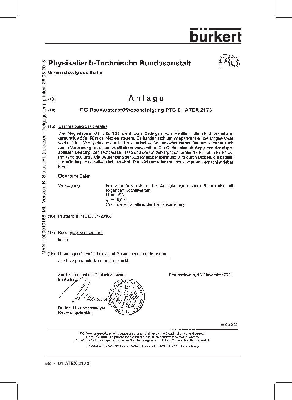 Burkert Type 6104 User Manual | Page 58 / 64