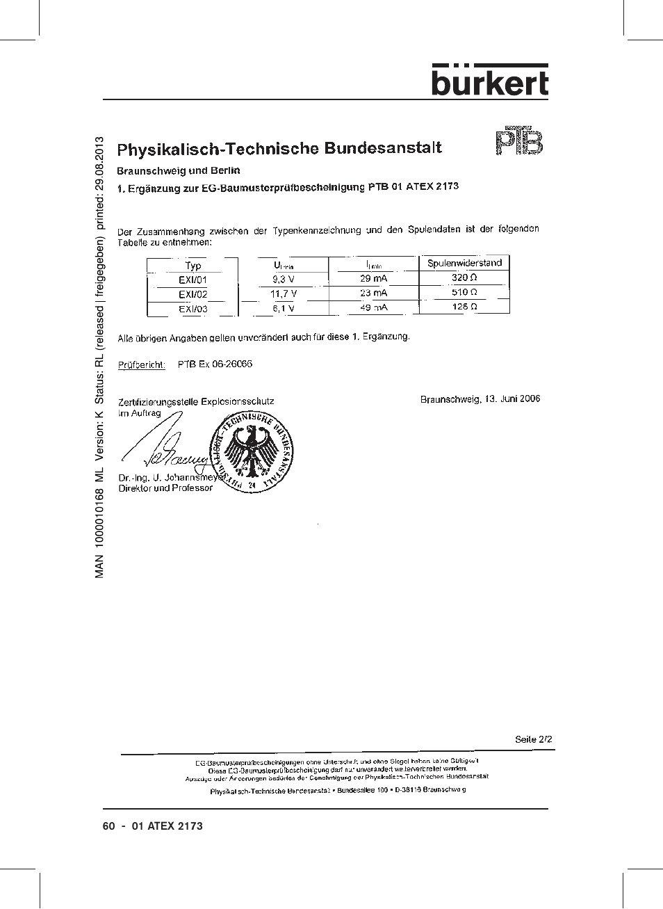 Burkert Type 6104 User Manual | Page 60 / 64