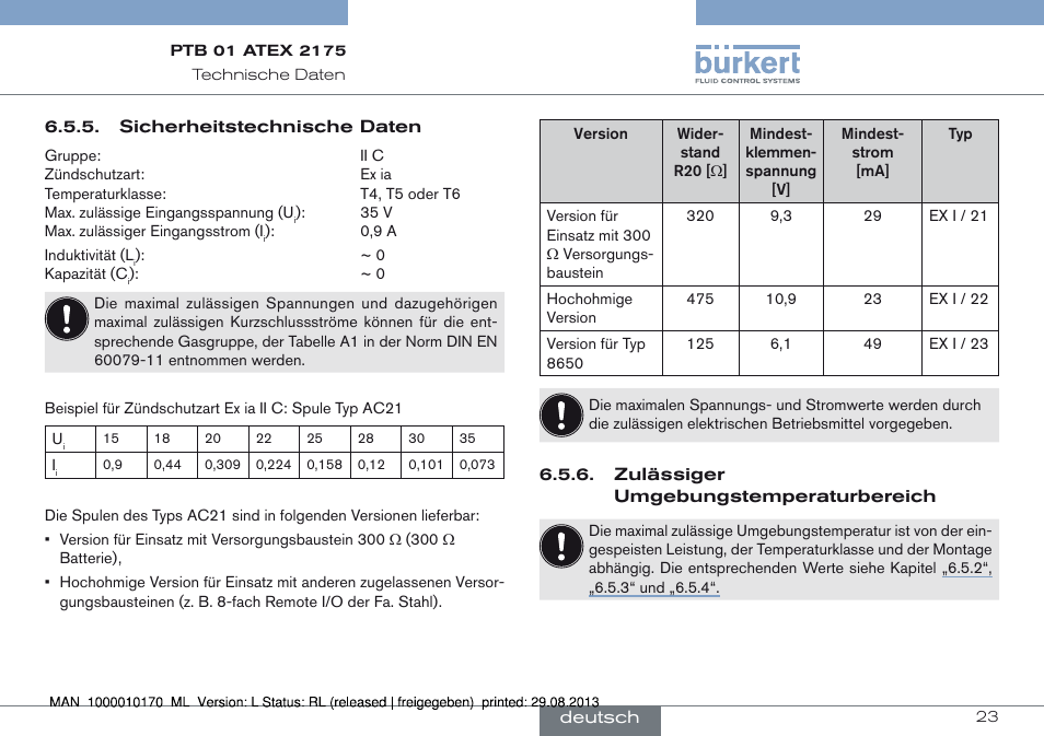 Burkert Type 6106 User Manual | Page 23 / 40