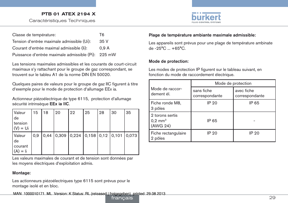 Burkert Type 6115 User Manual | Page 29 / 34