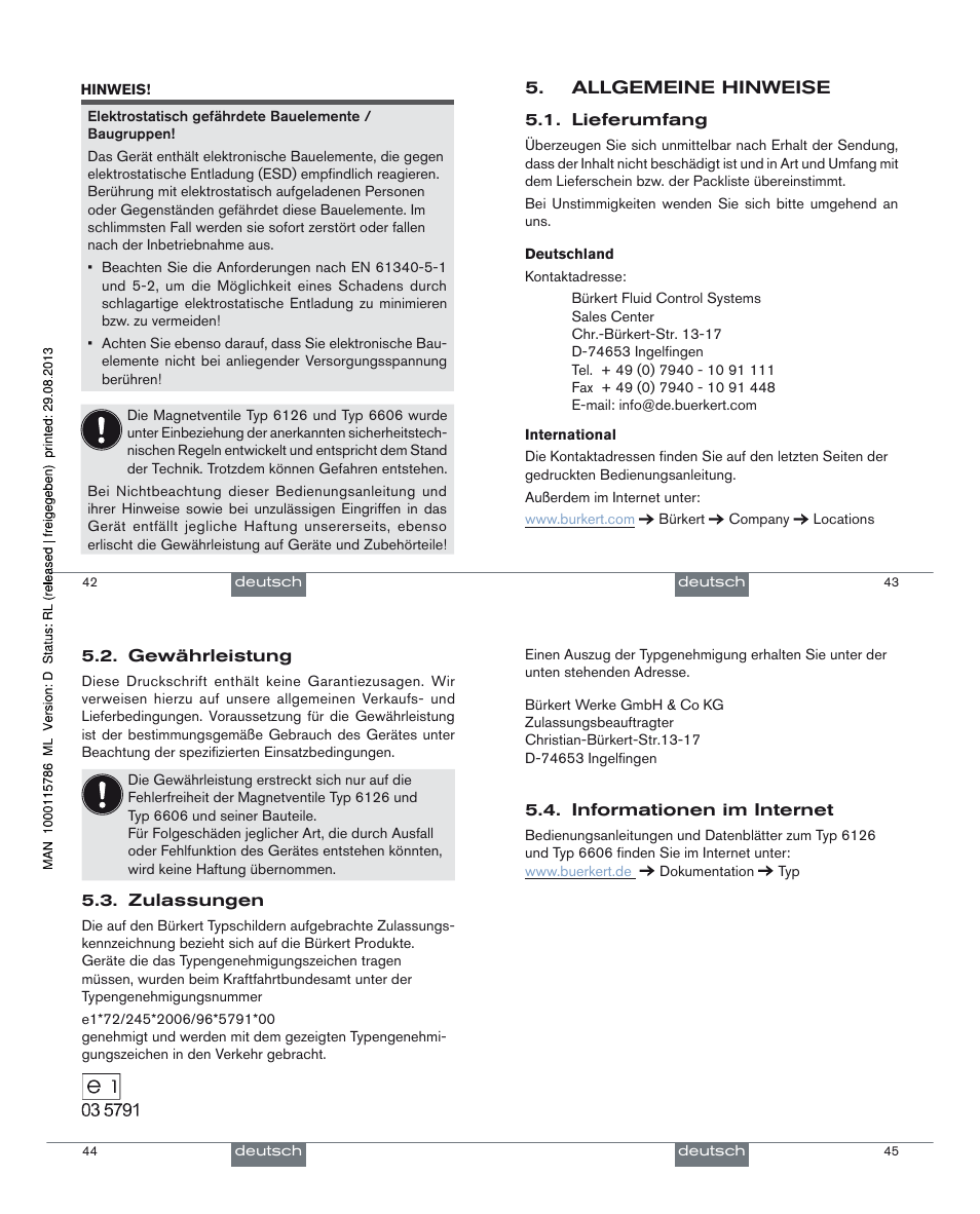 Burkert Type 6606 User Manual | Page 12 / 27