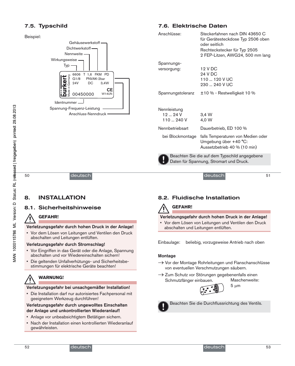 Burkert Type 6606 User Manual | Page 14 / 27