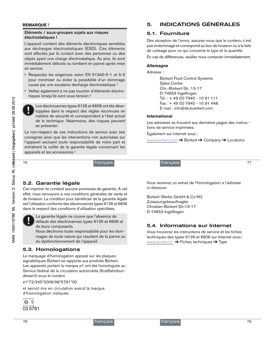 Burkert Type 6606 User Manual | Page 21 / 27
