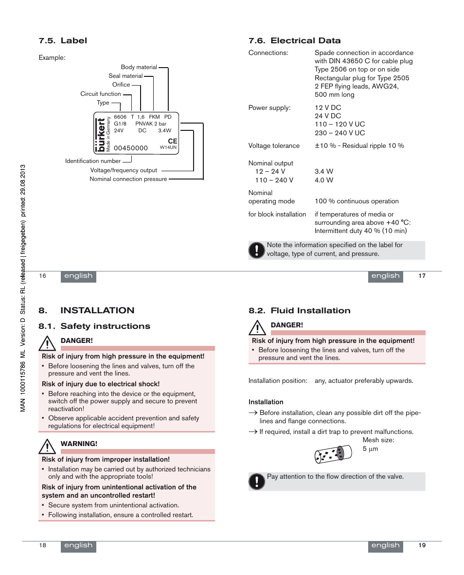Burkert Type 6606 User Manual | Page 5 / 27