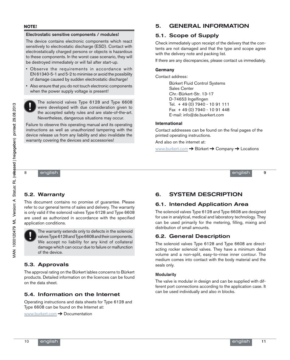 Burkert Type 6608 User Manual | Page 3 / 27