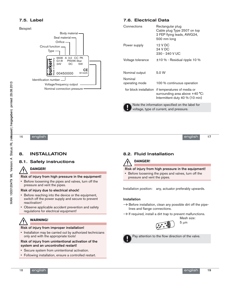 Burkert Type 6608 User Manual | Page 5 / 27