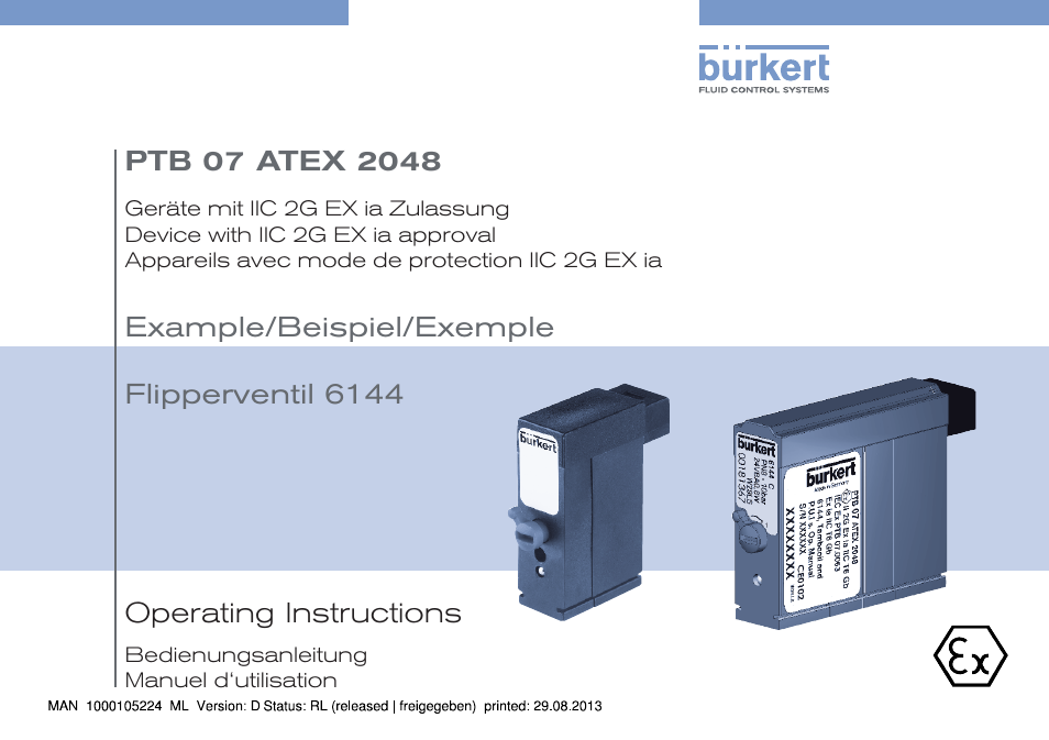 Burkert Type 6144 User Manual | 58 pages