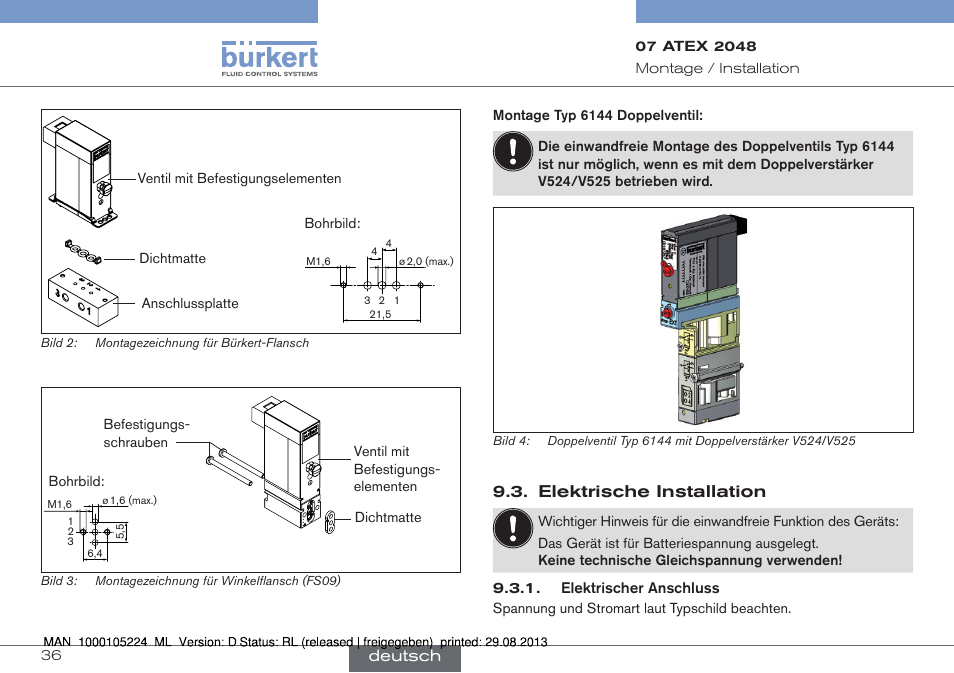 Burkert Type 6144 User Manual | Page 36 / 58