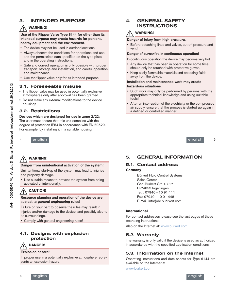 Burkert Type 6144 User Manual | Page 2 / 18