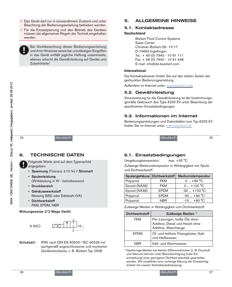 Burkert Type 6203 User Manual | Page 10 / 21