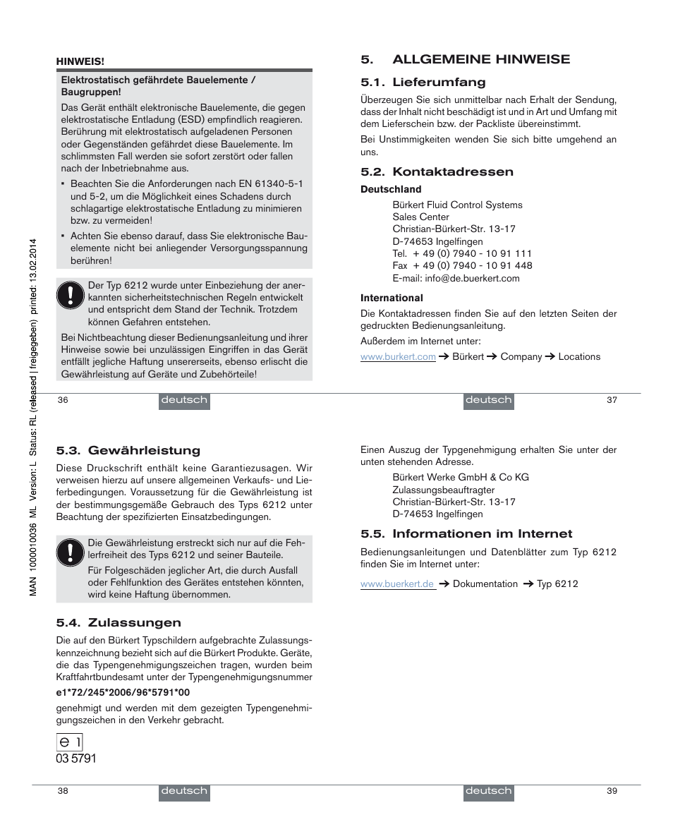 Burkert Type 6212 User Manual | Page 11 / 24