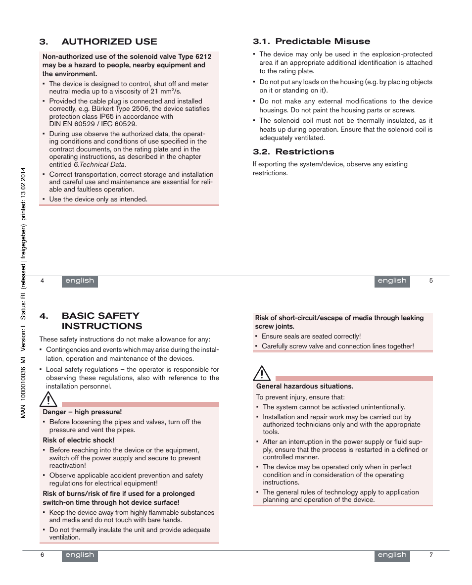 Burkert Type 6212 User Manual | Page 2 / 24