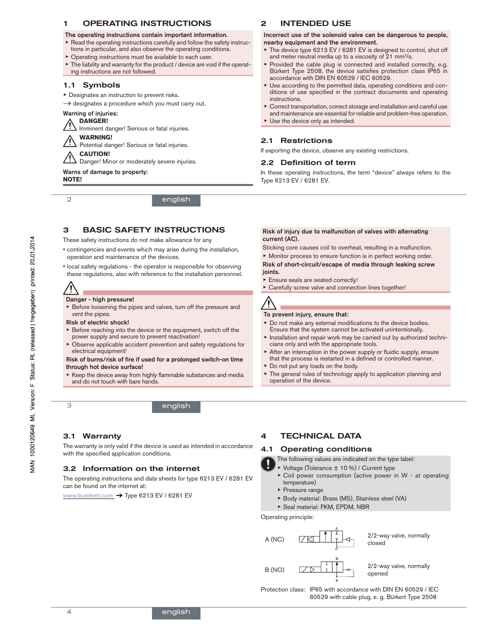 Burkert Type 6281 User Manual | Page 2 / 15