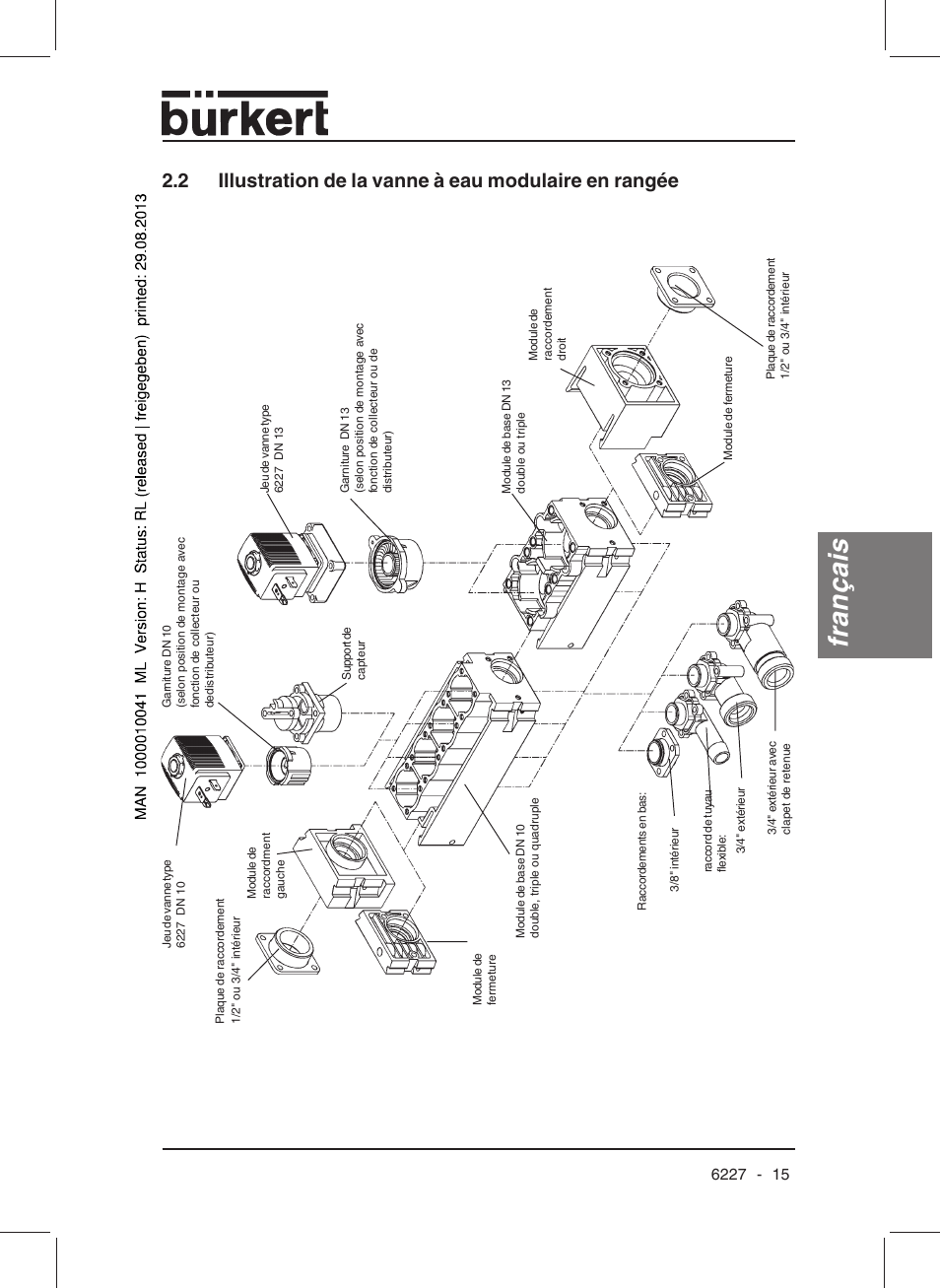 Français | Burkert Type 6227 User Manual | Page 17 / 22