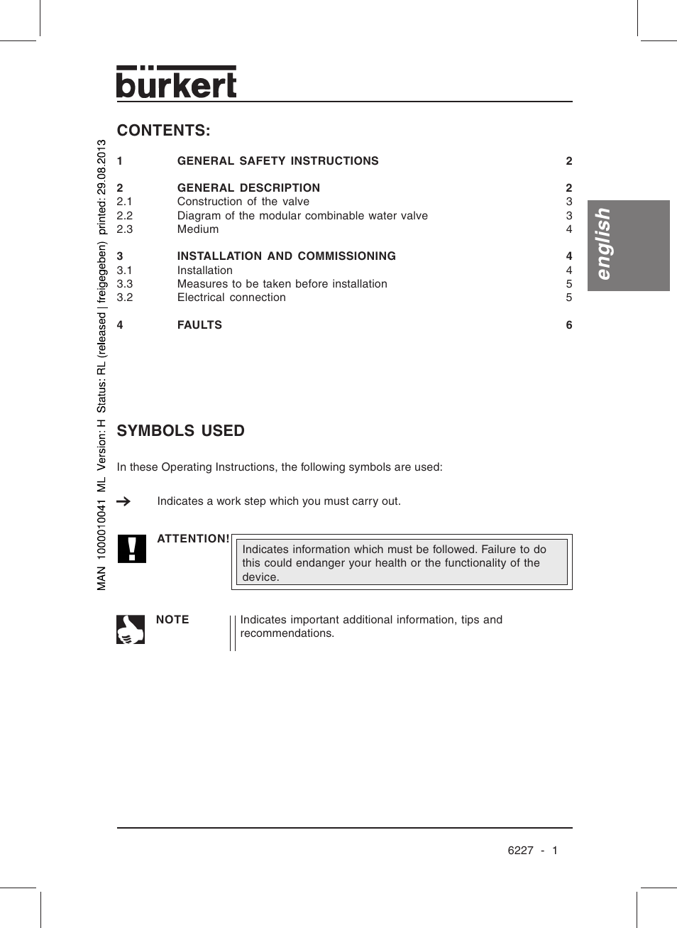 Burkert Type 6227 User Manual | Page 3 / 22