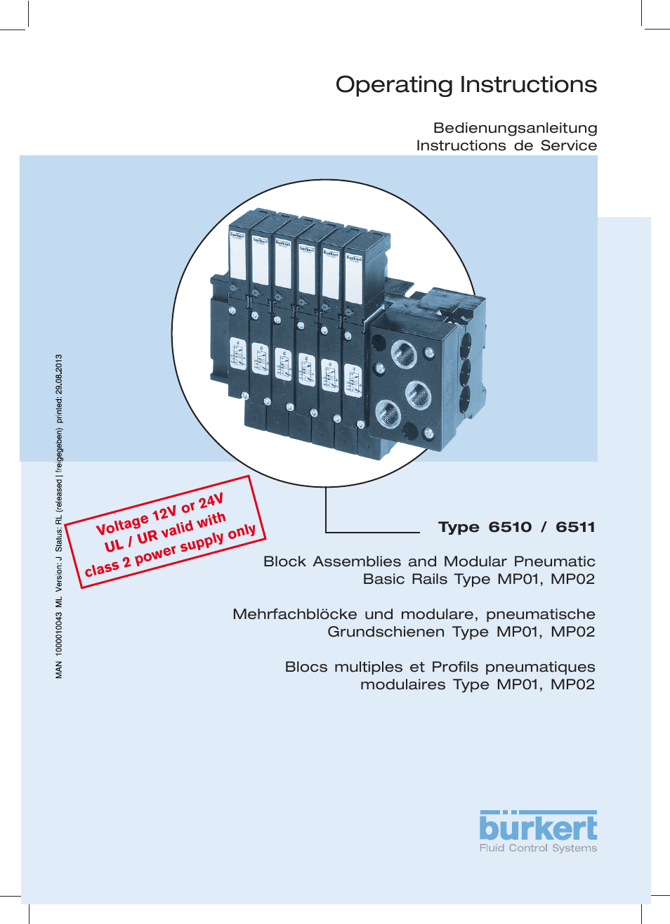 Burkert Type 6510 User Manual | 43 pages