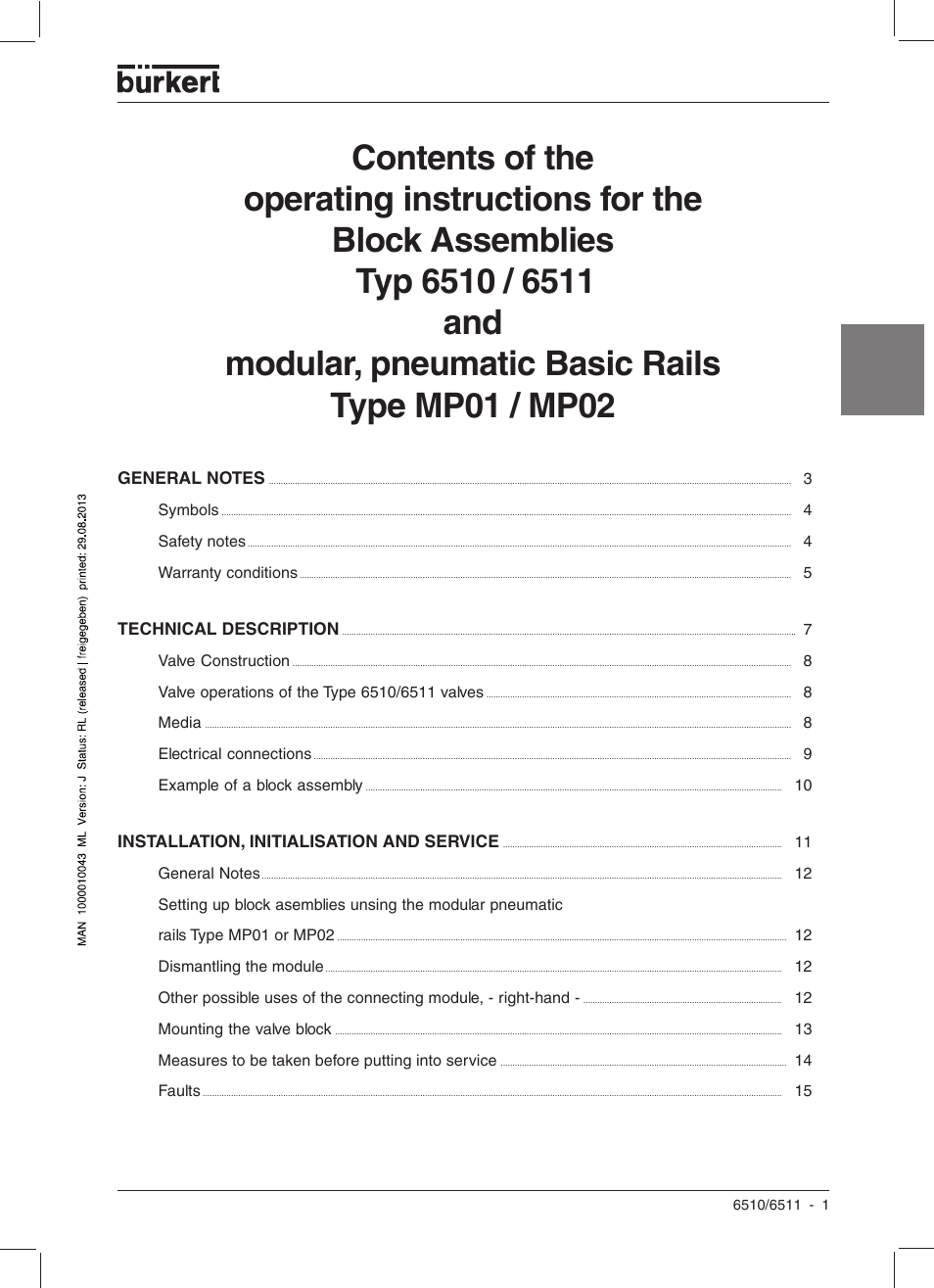 Burkert Type 6510 User Manual | Page 3 / 43