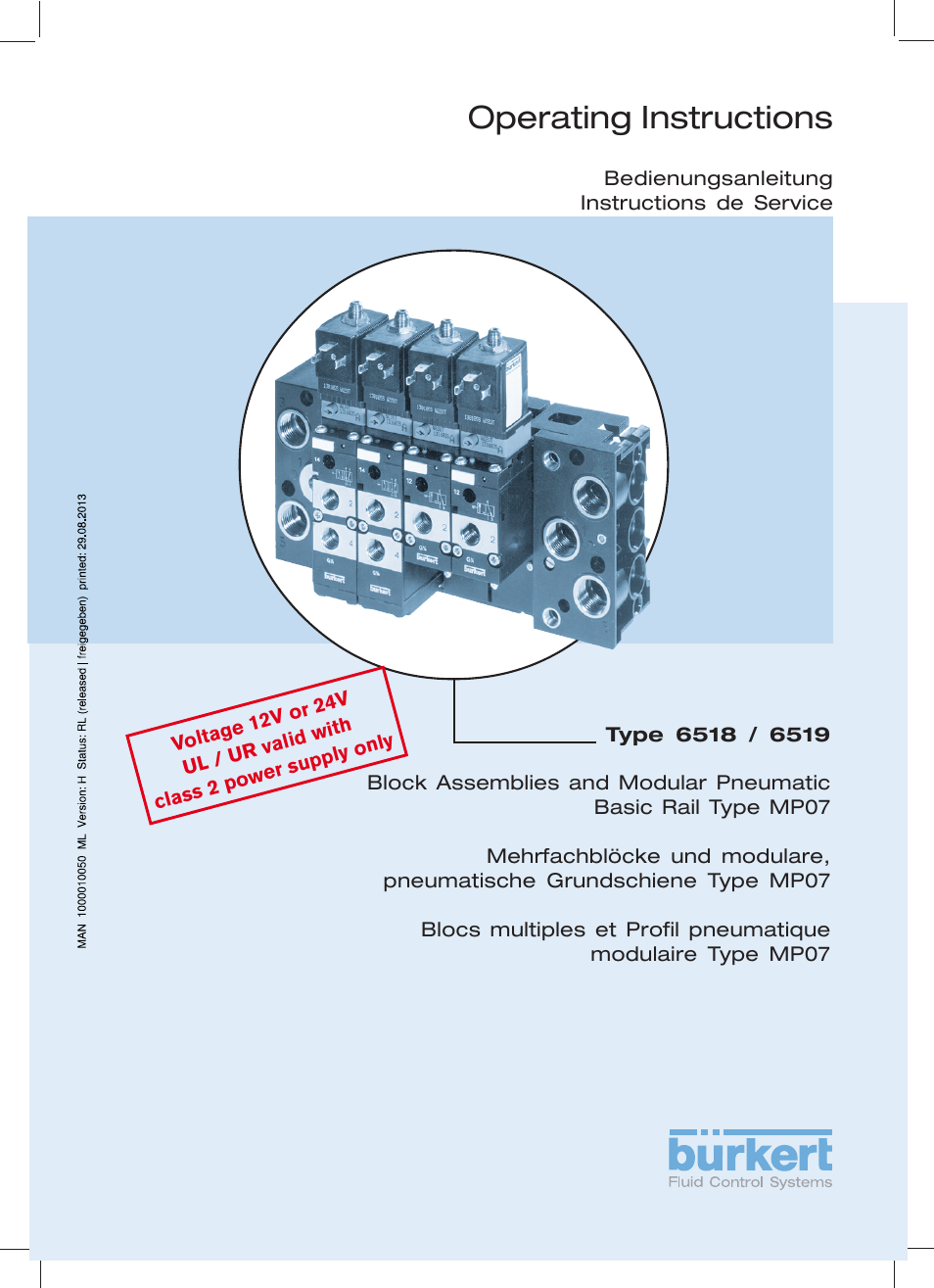 Burkert Type 6519 User Manual | 57 pages