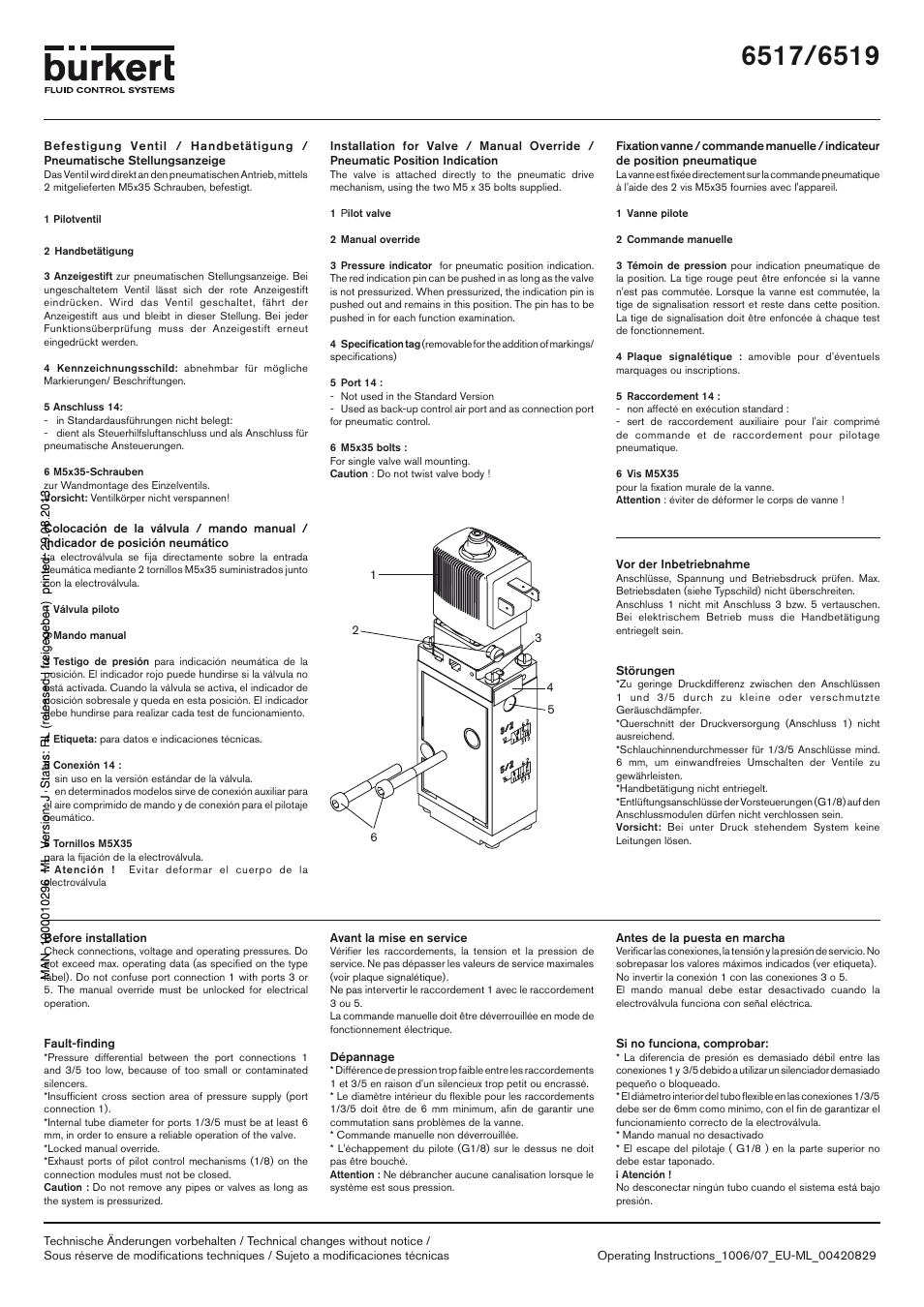 Burkert Type 6519 User Manual | Page 3 / 4