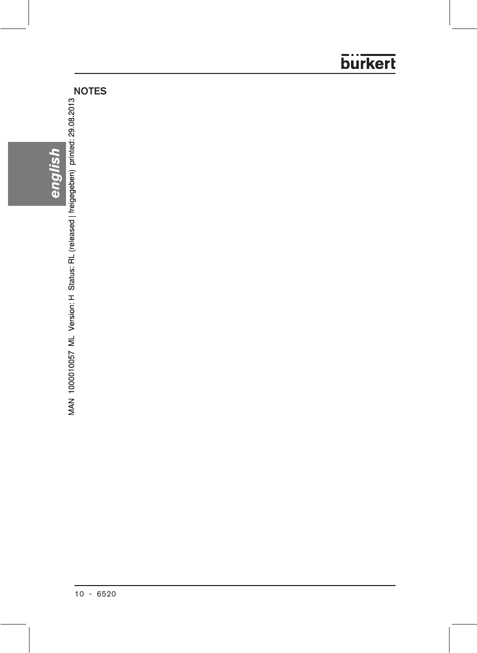 English | Burkert Type 6520 User Manual | Page 12 / 33