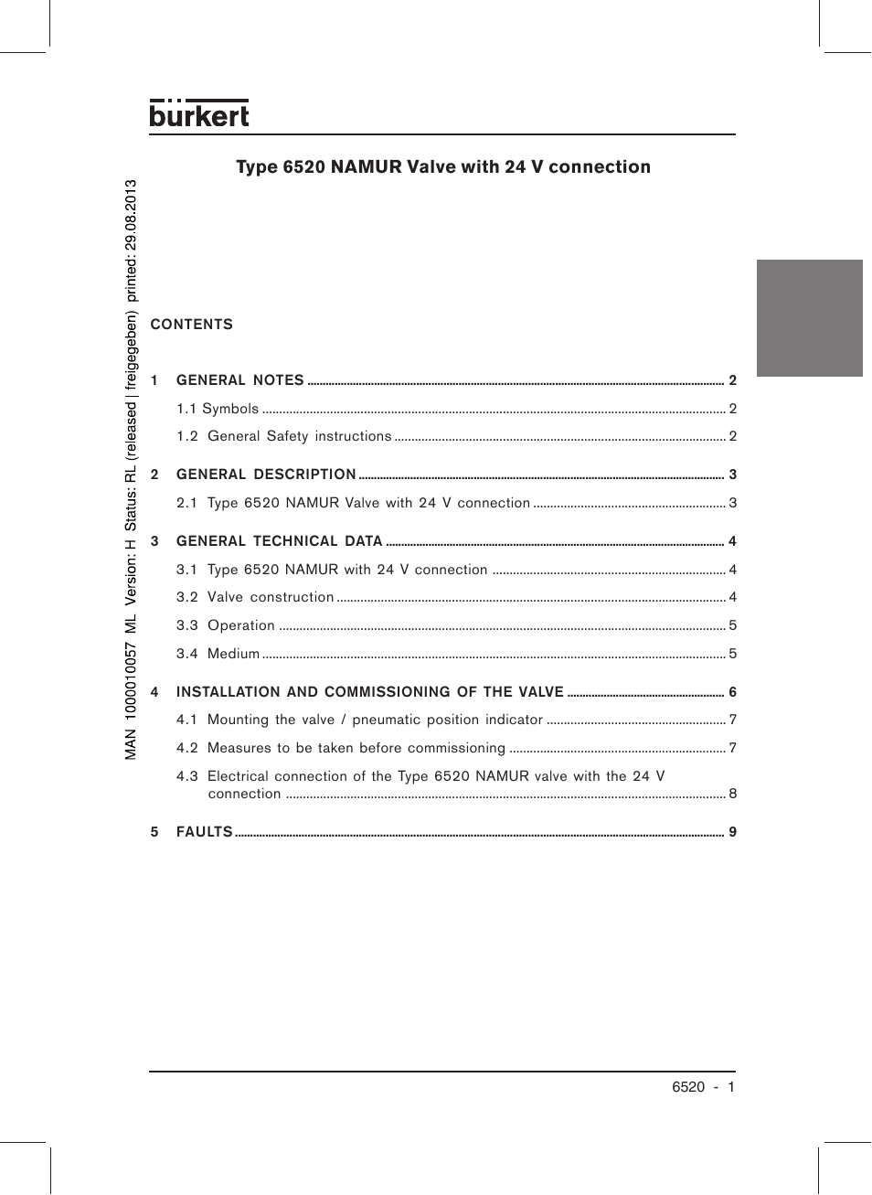 Burkert Type 6520 User Manual | Page 3 / 33