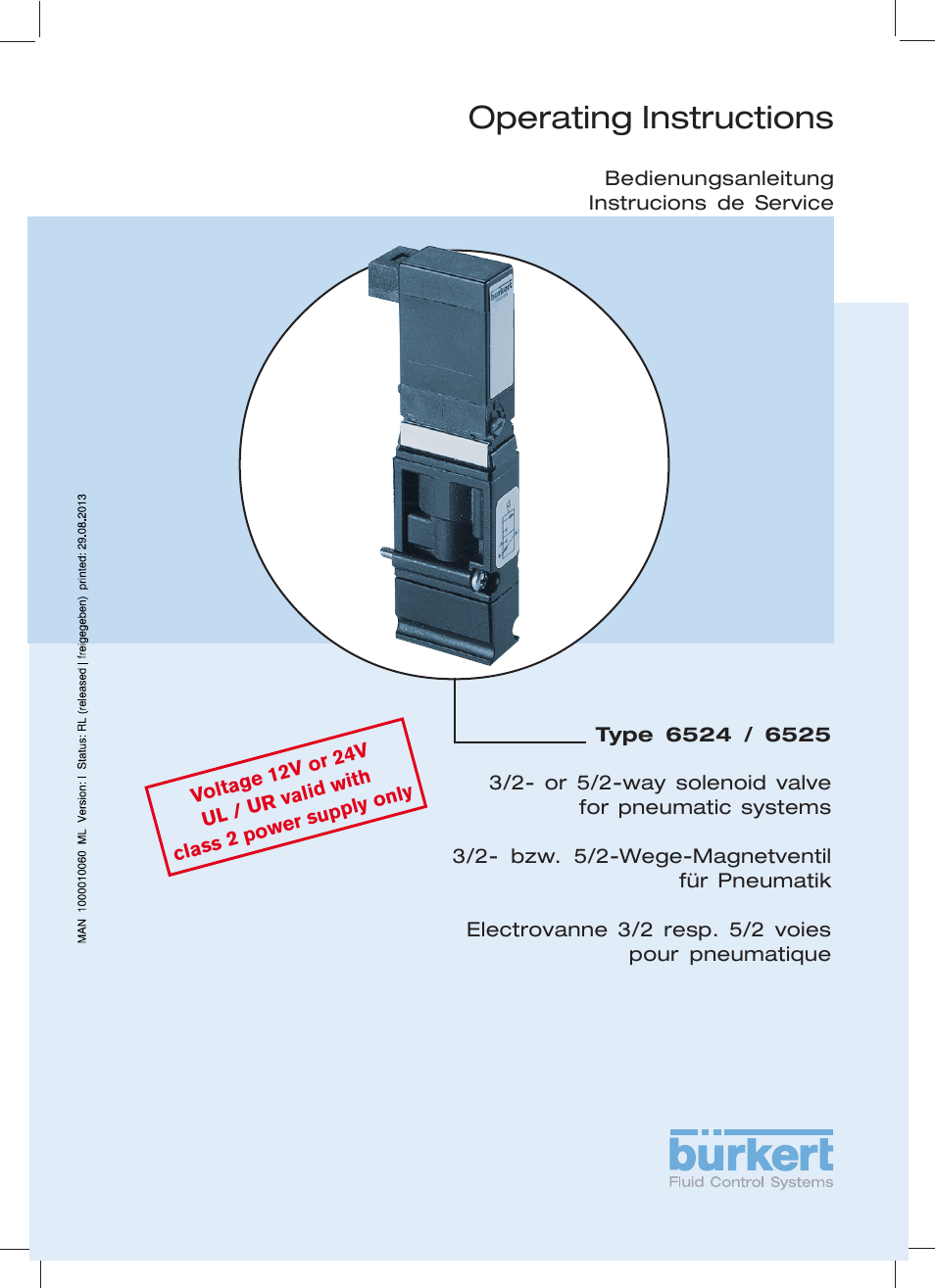 Burkert Type 6525 User Manual | 57 pages