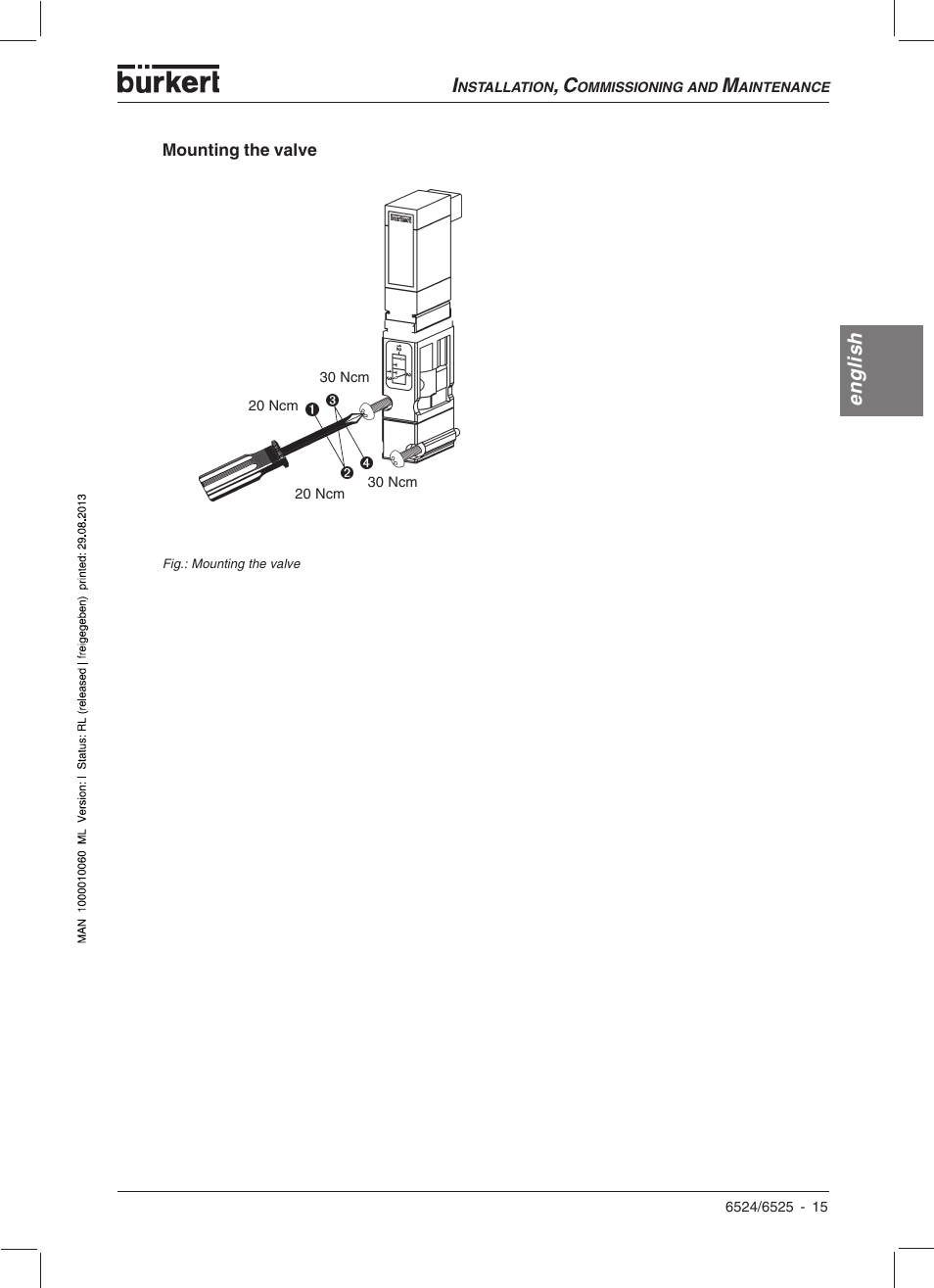 English | Burkert Type 6525 User Manual | Page 17 / 57
