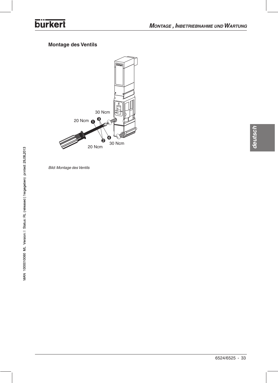 Deutsc h | Burkert Type 6525 User Manual | Page 35 / 57