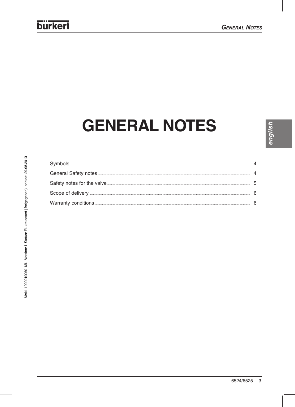 English | Burkert Type 6525 User Manual | Page 5 / 57