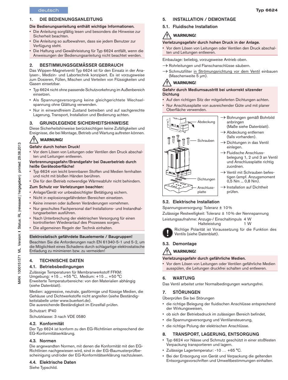 Burkert Type 6624 User Manual | Page 3 / 4