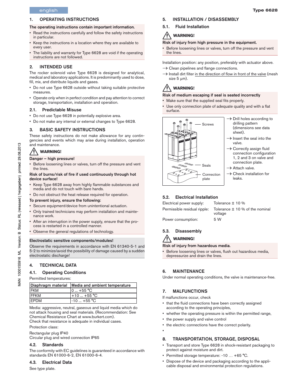 Burkert Type 6628 User Manual | Page 2 / 4