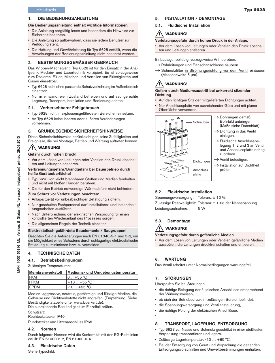 Burkert Type 6628 User Manual | Page 3 / 4