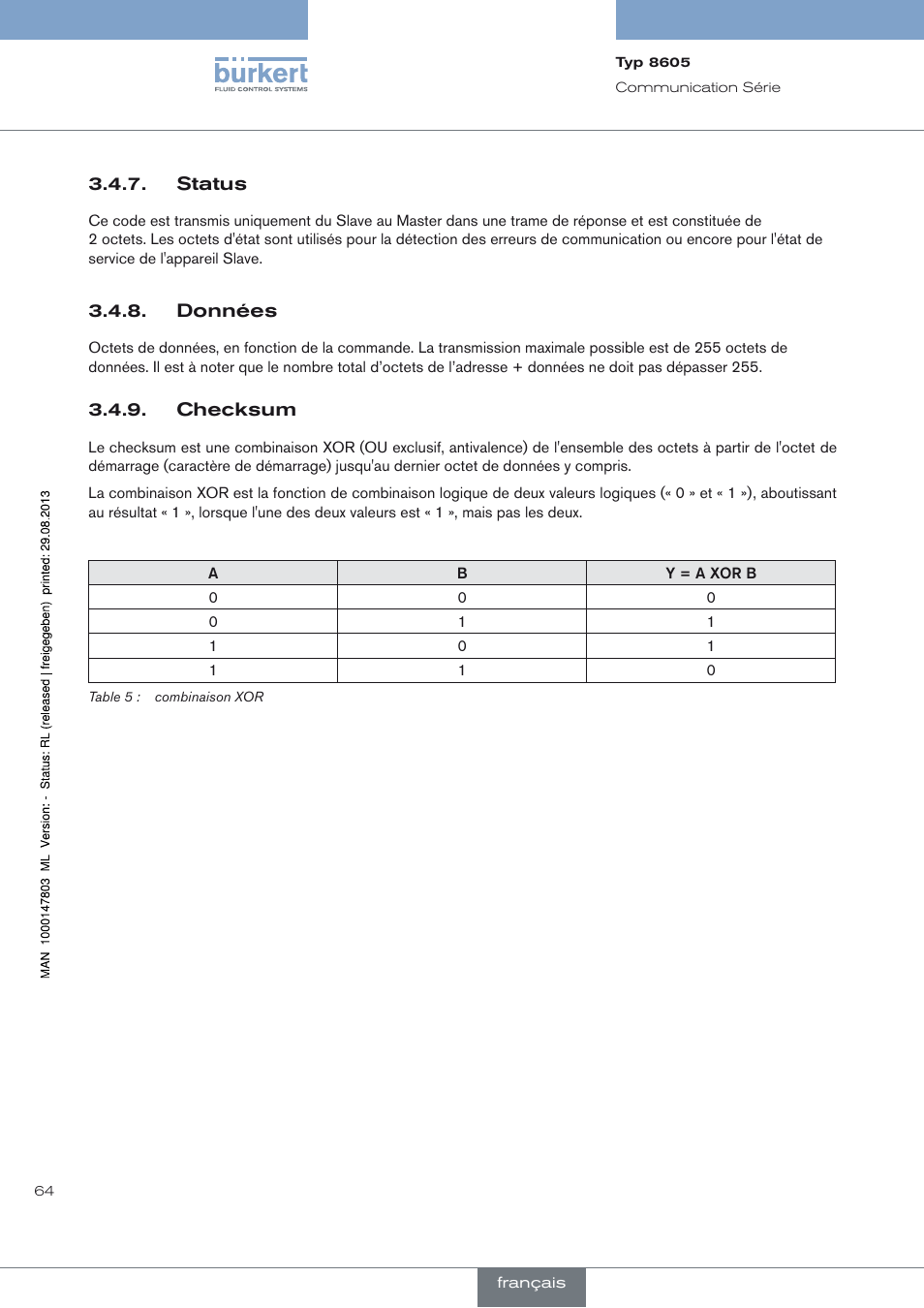 Burkert Type 8605 User Manual | Page 66 / 82