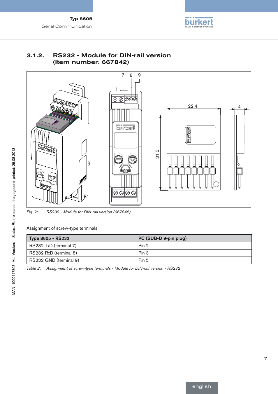 Burkert Type 8605 User Manual | Page 7 / 82
