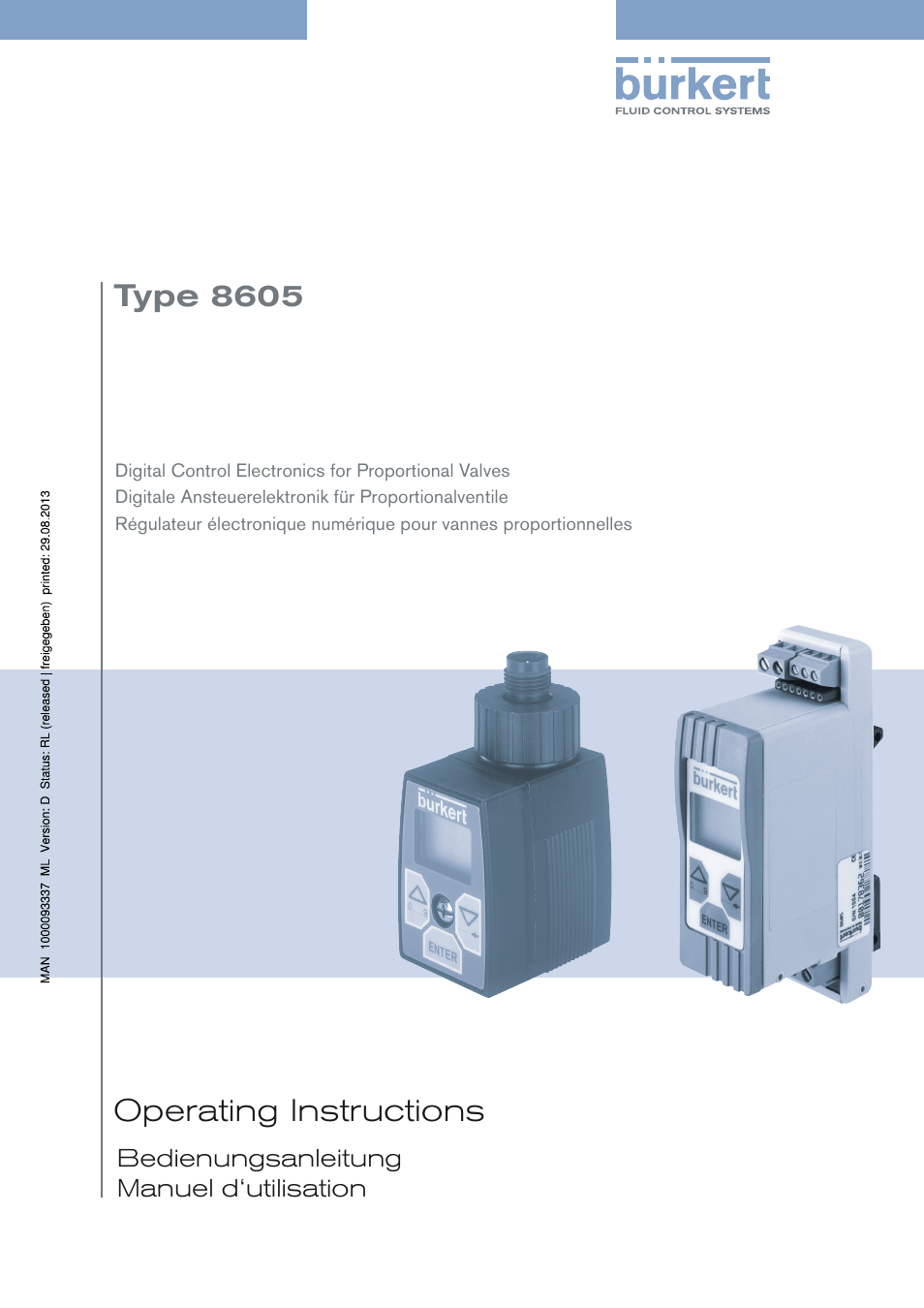 Burkert Type 8605 User Manual | 108 pages