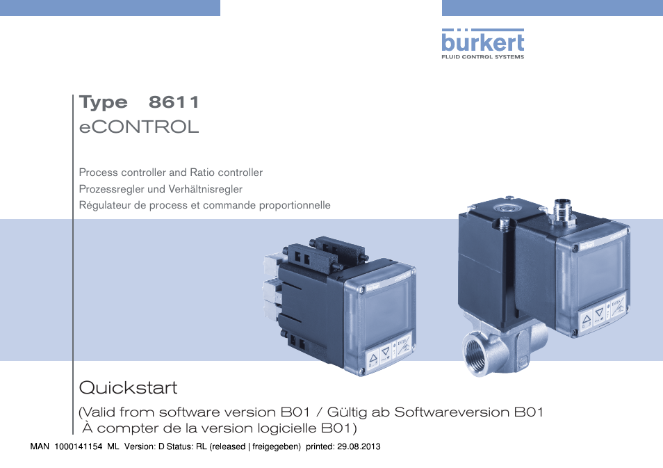 Burkert Type 8611 User Manual | 142 pages