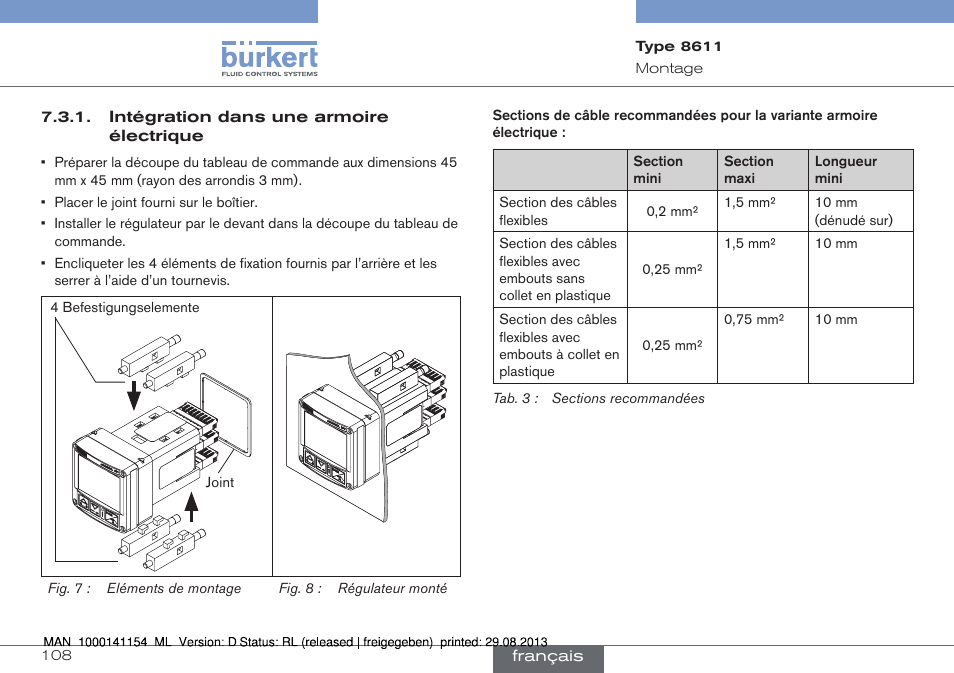 Burkert Type 8611 User Manual | Page 108 / 142