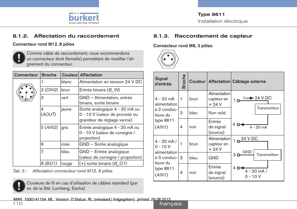 Burkert Type 8611 User Manual | Page 110 / 142