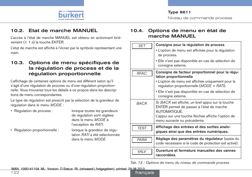 Burkert Type 8611 User Manual | Page 122 / 142