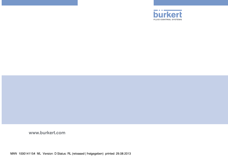 Burkert Type 8611 User Manual | Page 142 / 142