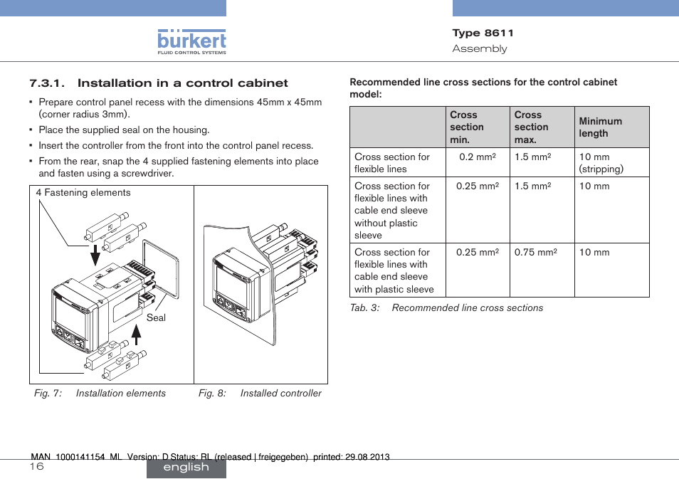 Burkert Type 8611 User Manual | Page 16 / 142