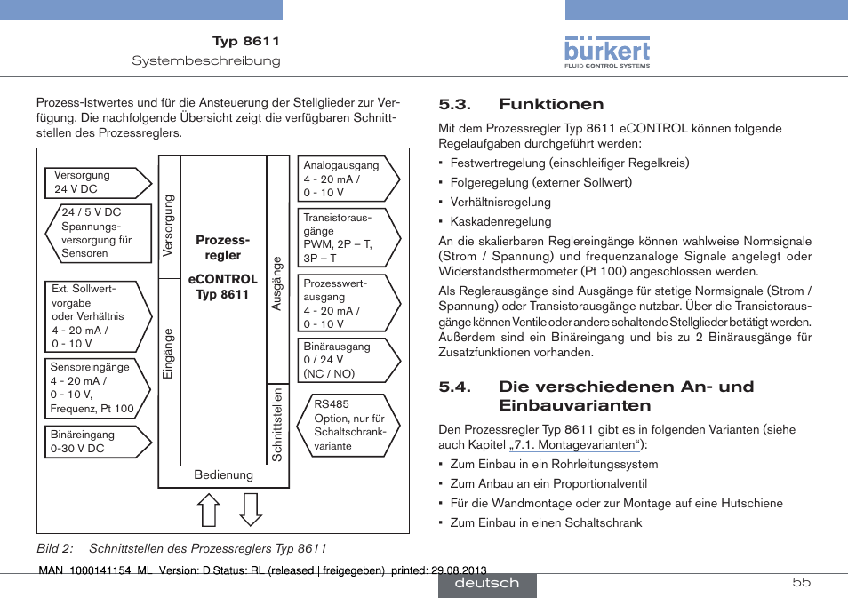 Burkert Type 8611 User Manual | Page 55 / 142