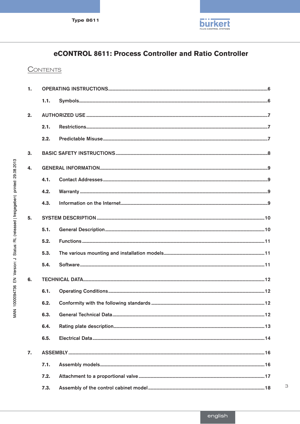 Ma8611_00805625_econtrol_eu_en_4 | Burkert Type 8611 User Manual | Page 3 / 102